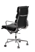 Fotel biurowy CH2191T czarna skóra chrom - d2design