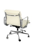 Fotel biurowy CH2171T biała skóra chrom - d2design