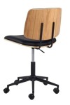 Fotel biurowy Owen czarny/ dąb - ACTONA