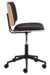 Fotel biurowy Owen czarny/ dąb - ACTONA