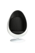 Fotel Ovalia Chair biało czarny - d2design