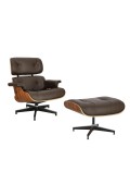 Fotel Vip z podnóżkiem brązowy ciemny/ r osewood - d2design