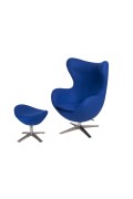 Fotel Jajo Soft z podn. wełna YQ-05 niebieski - d2design