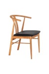 Krzesło Artenara naturalny dąb/ czarne PU - House Nordic ApS