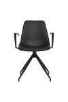 Krzesło Monaco Arm obrotowe czarne PU/ czarne - House Nordic ApS
