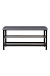 Ławka Padova szara/czarna - House Nordic ApS