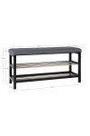 Ławka Padova szara/czarna - House Nordic ApS