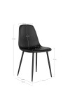 Krzesło Stockholm czarne PU/ czarne - House Nordic ApS