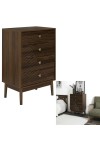 Komoda Tiffany z 4 szufladami orzech - Intesi
