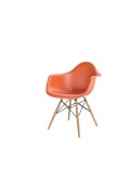 Krzesło P018W PP pomarańczowy, drewniane nogi HF - d2design