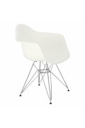Krzesło P018 PP białe, chrom nogi HF - d2design