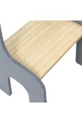 Krzesło dziecięce Dino szary/naturalny - Intesi