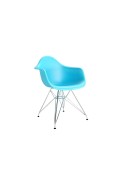 Krzesło P018 PP ocean blue, chrom nogi - d2design