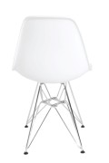 Krzesło P016 PP białe, chromowane nogi - d2design