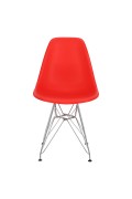 Krzesło P016 PP czerwone, chromowane nogi - d2design