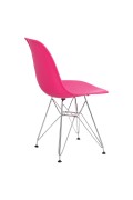 Krzesło P016 PP dark pink, chromowane nogi - d2design