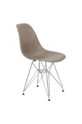 Krzesło P016 PP mild grey, chromowane nogi - d2design