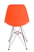 Krzesło P016 PP pomaranczowe, chromowane nogi - d2design