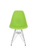 Krzesło P016 PP zielone, chromowane nogi - d2design