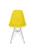 Krzesło P016 PP żółte, chromowane nogi - d2design