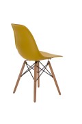 Krzesło P016W PP żółte, drewniane nogi - d2design