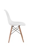 Krzesło P016W PP białe, drewniane nogi - d2design