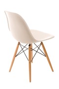 Krzesło P016W PP beige, drewniane nogi - d2design