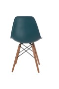Krzesło P016W PP navy green, drewniane nogi - d2design