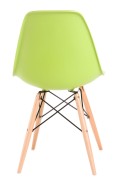 Krzesło P016W PP zielone, drewniane nogi - d2design