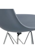 Krzesło P016 PP dark grey, chromowane nogi - d2design