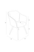 Krzesło Molto szare - Intesi