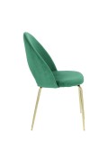 Krzesło Solie Velvet zielone/złote - Intesi