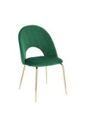 Krzesło Solie Velvet zielone/złote - Intesi
