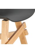 Krzesło Rail czarne/ dębowe - Intesi