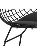 Krzesło Harry czarne / czarna poduszka - d2design