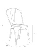 Krzesło Paris miedziane inspirowane Tolix - d2design