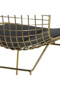 Krzesło Harry złote czarna poduszka - d2design