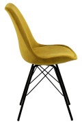 Krzesło Eris Sztruks Żółte - ACTONA
