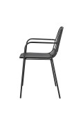 Krzesło Willy Arm Black z poduszką PU - Intesi