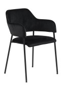 Krzesło Lima z podłokietnikami czarne - ACTONA