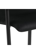 Krzesło Lima z podłokietnikami czarne - ACTONA