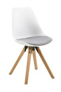 Krzesło Dima białe/dąb - ACTONA