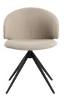 Krzesło Ella beżowe Basel 24, czarne nogi - ACTONA