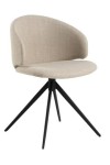 Krzesło Ella beżowe Basel 24, czarne nogi - ACTONA