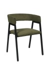 Krzesło Scott oliwkowa zieleń/czarne sztruks - Intesi