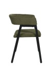 Krzesło Scott oliwkowa zieleń/czarne sztruks - Intesi