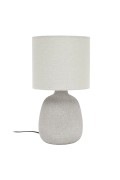 Lampa stołowa Amani ceramiczna szara jasna - Intesi