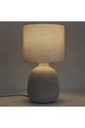 Lampa stołowa Amani ceramiczna szara jasna - Intesi