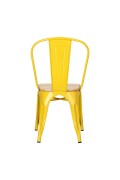 Krzesło Paris Wood żółte sosna naturalna - d2design