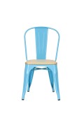 Krzesło Paris Wood niebieskie sosna naturalna - d2design